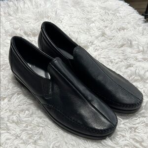 SAS Tripad Comfort Footbed Black Leather Slip On Shoes 10N